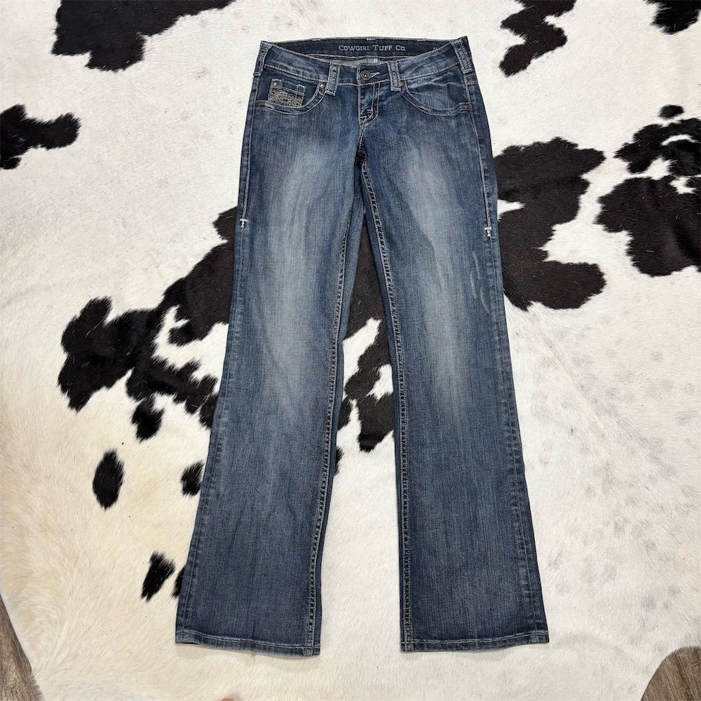 Cowgirl Tuff Women's Bootcut Jeans Size 26‎ Blue Western Stretch Denim
